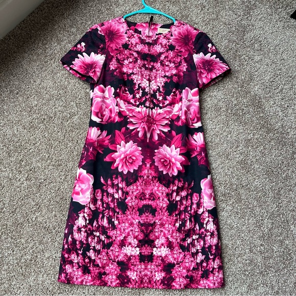 Michael Kors pink geometric floral dress 💗 - Picture 2 of 4